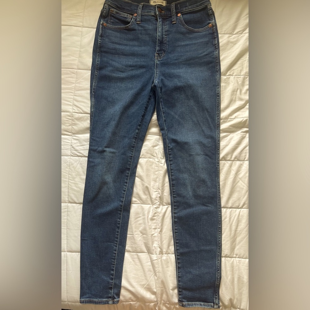 Madewell 10” high rise skinny jeans size 28 medium blue wash